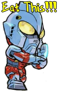 😡 Eat This!!! Roboter, Geste, Cartoon, Sci-Fi telegram sticker