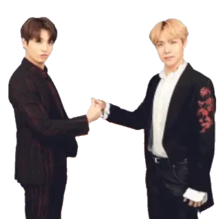🤝 BTS, K-pop, amicizia, uomini, completi, celebrità telegram sticker