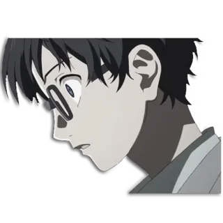😨 Anime, Uomo, Occhiali, Ritratto, Illustrazione telegram sticker
