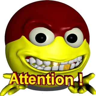 👯 Attention! 表情符号, 注意, 警告, 警报, 红色, 黄色 telegram sticker