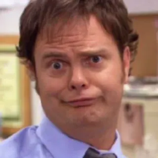 🥴 Dwight Schrute The Office drôle, télé, comédie, schrute, bureau telegram sticker