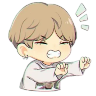 🧐 cartoon, angry, frustrated, chibi, anime, character, sticker whatsapp sticker