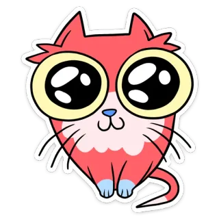 🥺 кот, наклейка, милый, мультфильм, животное, каваии telegram sticker
