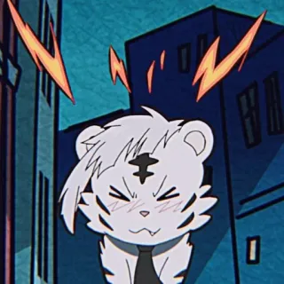 🐯 tigre, dibujos animados, anime, lindo, kawaii, chibi whatsapp sticker