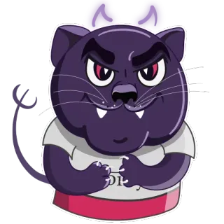 😈 Diva kucing, kartun, hewan, stiker, diva telegram sticker