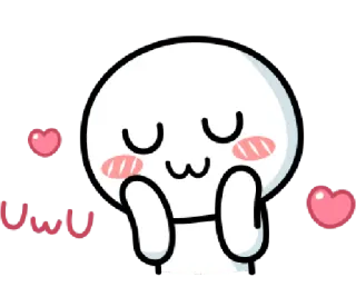 🥰 uwu mignon, kawaii, émoticône, uwu, coeurs telegram sticker