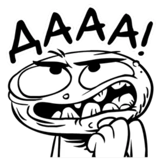 👍 AAAA! wütend, schreien, meme, cartoon, comic, aggression telegram sticker