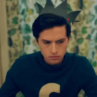 ➖ Jughead Jones Riverdale Jughead, Riverdale, série télé, personnage, couronne, série ado telegram sticker