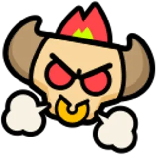 😤 teschio, diavolo, arrabbiato, cartone animato, fuoco, corna telegram sticker