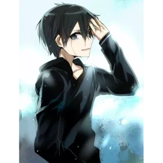 😥 Kirito Sword Art Online anime, kirito, sword art online, crying, sad, boy telegram sticker