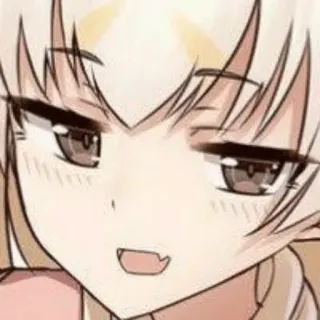 😏 애니, 소녀, 능글, 만화, 표정 telegram sticker