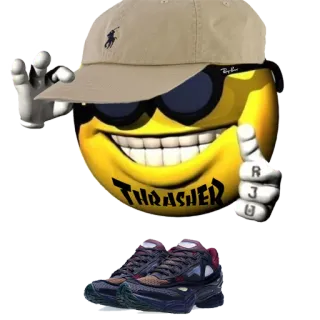 🤑 Thrasher, Emoji, Scarpe, Cappellino, Occhiali da sole telegram sticker