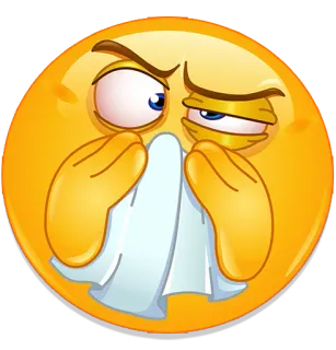 🤧 Emoji, Doente, Gripe, Resfriado, Lenço, Rosto telegram sticker