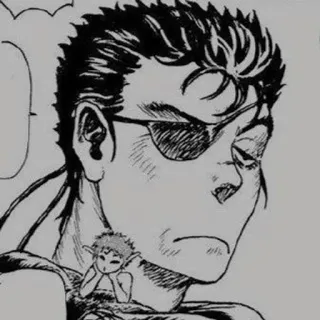 ➿ Guts Berserk anime, manga, berserk, guts, puck, elf telegram sticker