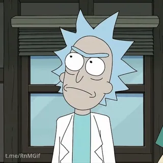 😐 Rick Sanchez Rick and Morty t.me/RnMGif Rick Sanchez, Rick and Morty, Cartoon, Animation, Adult Swim, Sci-Fi, Wissenschaftler whatsapp sticker