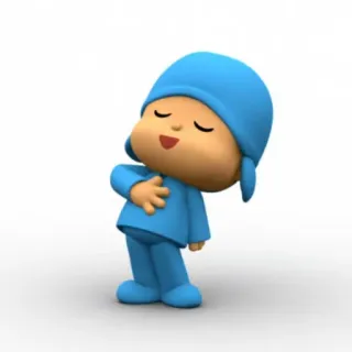 🎃 Pocoyo pocoyo, desenho animado, personagem, crianças, feliz telegram sticker