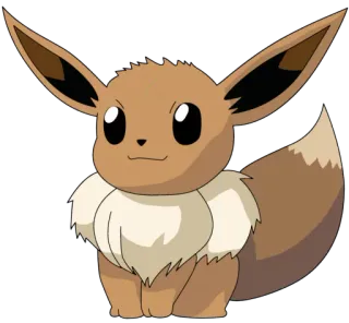 🙂 Eevee Pokemon pokemon, eevee, imut, hewan, kartun, permainan whatsapp sticker