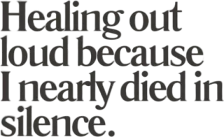🍀 Healing out loud because I nearly died in silence. healing, silence, mental health, recovery, support, voice telegram sticker