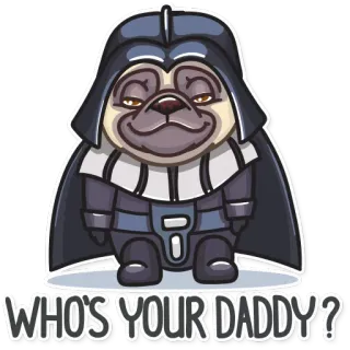 Pug Power telegram stickers