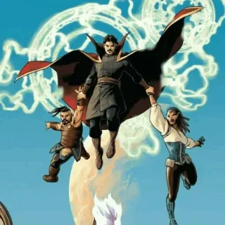 ✡️ Doctor Strange doctor strange, marvel, komiksy, superbohater, magia, najwyższy czarodziej telegram sticker