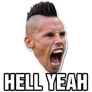 🎉 HELL YEAH мужчина, кричит, стикер, выражение, да, конечно telegram sticker
