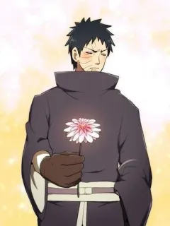 🍭 Obito Uchiha Naruto anime, naruto, obito, uchiha, flower, character, manga telegram sticker