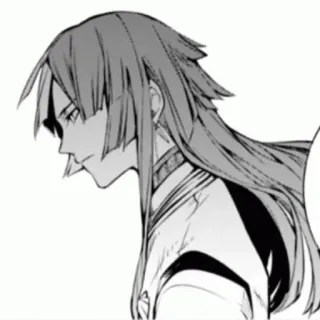 🌟 Anime, Mangá, cabelo longo, personagem, arte whatsapp sticker