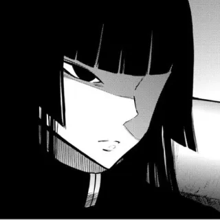 😶 Anime, Mangá, Mulher, Garota, Personagem, cabelo preto telegram sticker