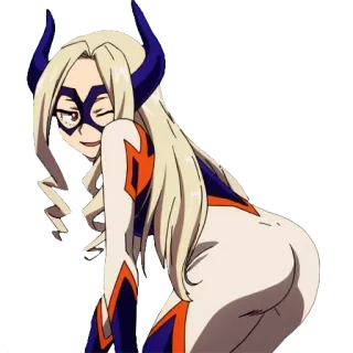 😉 Mount Lady My Hero Academia Anime, Held, Zwinkern, Charakter, Po telegram sticker