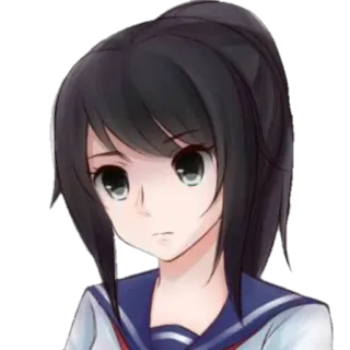😢 Ayano Aishi Yandere Simulator Anime, Fille, Yandere, Simulateur, Écolière telegram sticker