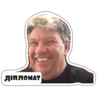 🥸 ДIПЛОМАТ Diplomat, Mann, lächelnd telegram sticker