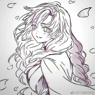 🍡 Mitsuri Kanroji Demon Slayer anime, manga, demon slayer, mitsuri kanroji, love hashira, character art, fanart telegram sticker