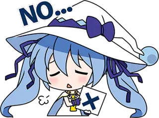 ❌ NO... Anime, Não, Fofo, Ilustração, Rejeição telegram sticker