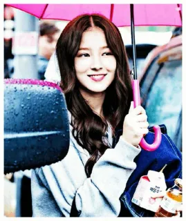 🥀 Nancy Frau, K-Pop, Sängerin, Nancy, Regenschirm whatsapp sticker