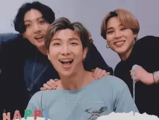 🥳 kpop, bts, fröhlich, feier, freunde, lächeln whatsapp sticker