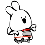 🚨 thỏ, hoạt hình, dễ thương, nhãn dán, động vật telegram sticker