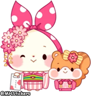 🥰 @MHSTICKERS kawaii, lindo, animal, japonés, pegatina whatsapp sticker