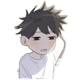 🧐 anime, kartun, anak laki-laki, mengantuk, karakter telegram sticker