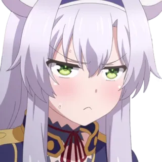 😕 anime, ragazza, arrabbiata, seccata, carina, cartone animato telegram sticker