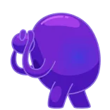 😣 Cartoon, Paars, Alien, Gebaar, Aanstootgevend telegram sticker