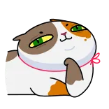😌 고양이, 스티커, 귀여운, 게으른, 동물 whatsapp sticker