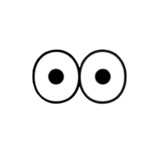 👀 目, 見つめる, 白, 黒, 漫画, コミック telegram sticker