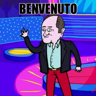 👋 BENVENUTO benvenuto, benvenuto, cartone animato, saluto telegram sticker