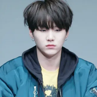 🍃 Suga K-Pop, Sänger, Musik, BTS, Min Yoongi, Idol, Koreanisch telegram sticker