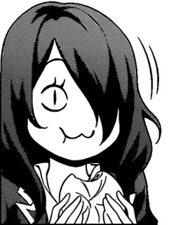 😶 anime, manga, cartoon, girl, funny face, cute telegram sticker