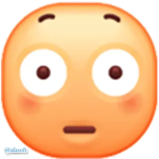 😳 @afasoft อีโมจิ, หน้า, ประหลาดใจ, ตกใจ, สีหน้า, ปฏิกิริยา telegram sticker