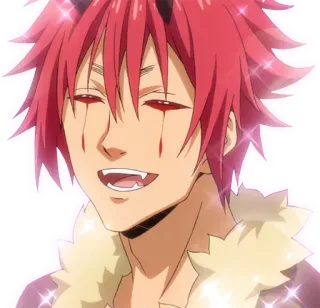✨ Benimaru That Time I Got Reincarnated as a Slime Anime, Benimaru, Démon, Cheveux Rouges, Moi, quand je me réincarne en Slime telegram sticker