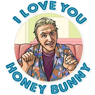 ❤ I LOVE YOU HONEY BUNNY amor, coelhinho, carinhoso, saudação, expressão telegram sticker