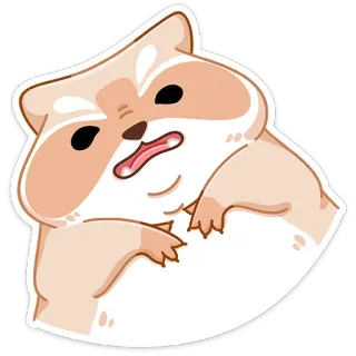 👺 แฮมสเตอร์, น่ารัก, สัตว์, สัตว์ฟันแทะ, ตลก, การ์ตูน, สติกเกอร์ whatsapp sticker