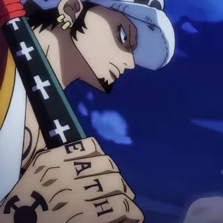 🩺 Trafalgar Law One Piece DEATH Anime, One Piece, Trafalgar Law, Tod, Tattoo telegram sticker